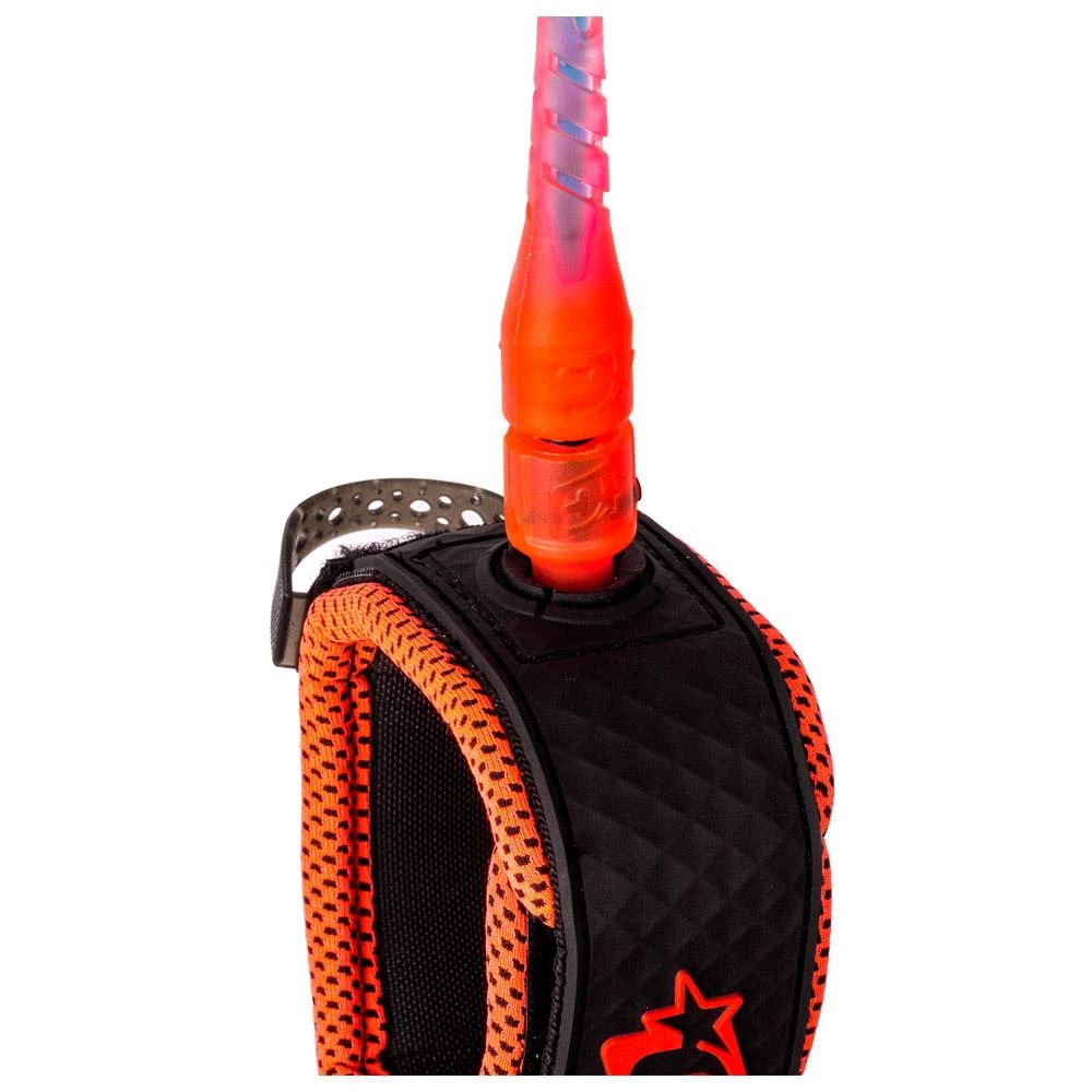 Leash Surf Creatures Pro 6" Fluro Blue Speckle Fluro Red Black 6 Leash Surf Creatures Pro 6" Fluro Blue Speckle Fluro Red Black – Image 4
