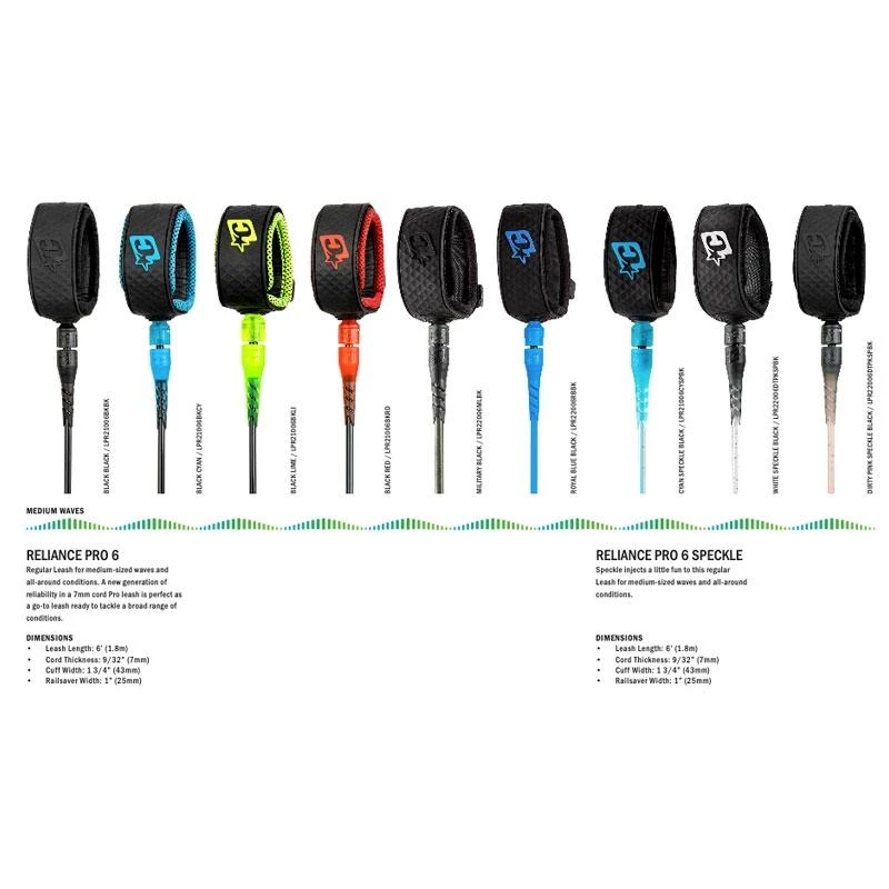 Leash Surf Creatures Relliance Pro - Black / Cyan 5 Leash Surf Creatures Relliance Pro - Black / Cyan – Image 3