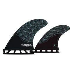 Ailerons Surf Futures Fins Rasta Quad Fin Set Black Teal